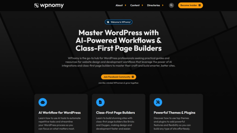 WPnomy Website - Featured Image - Wasimness